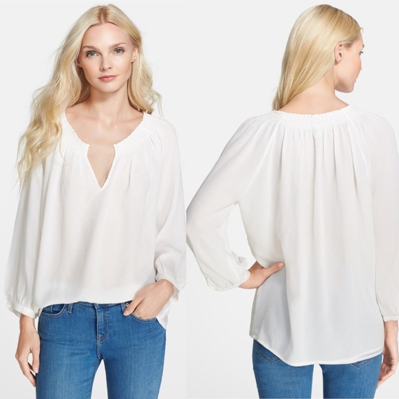 Joie Tops - [Joie] Intima silk peasant blouse #U02